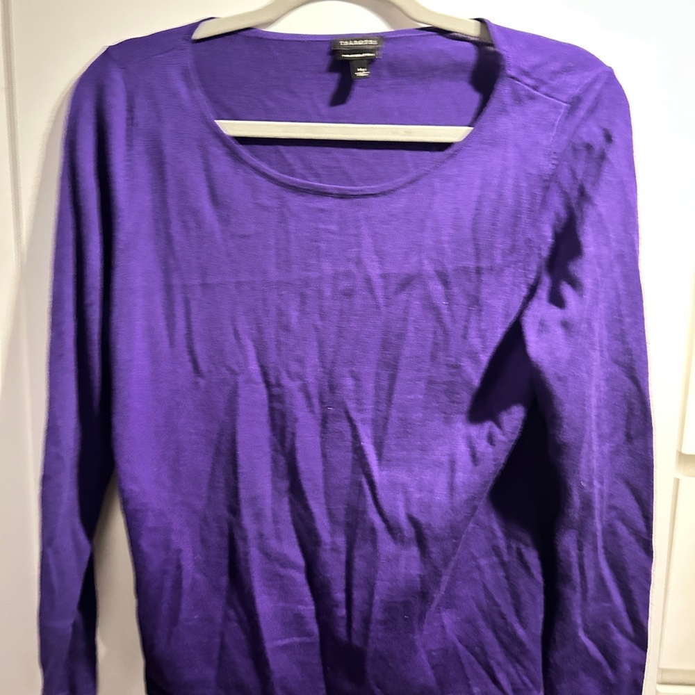 Talbots Rich Purple Merino Wool Top